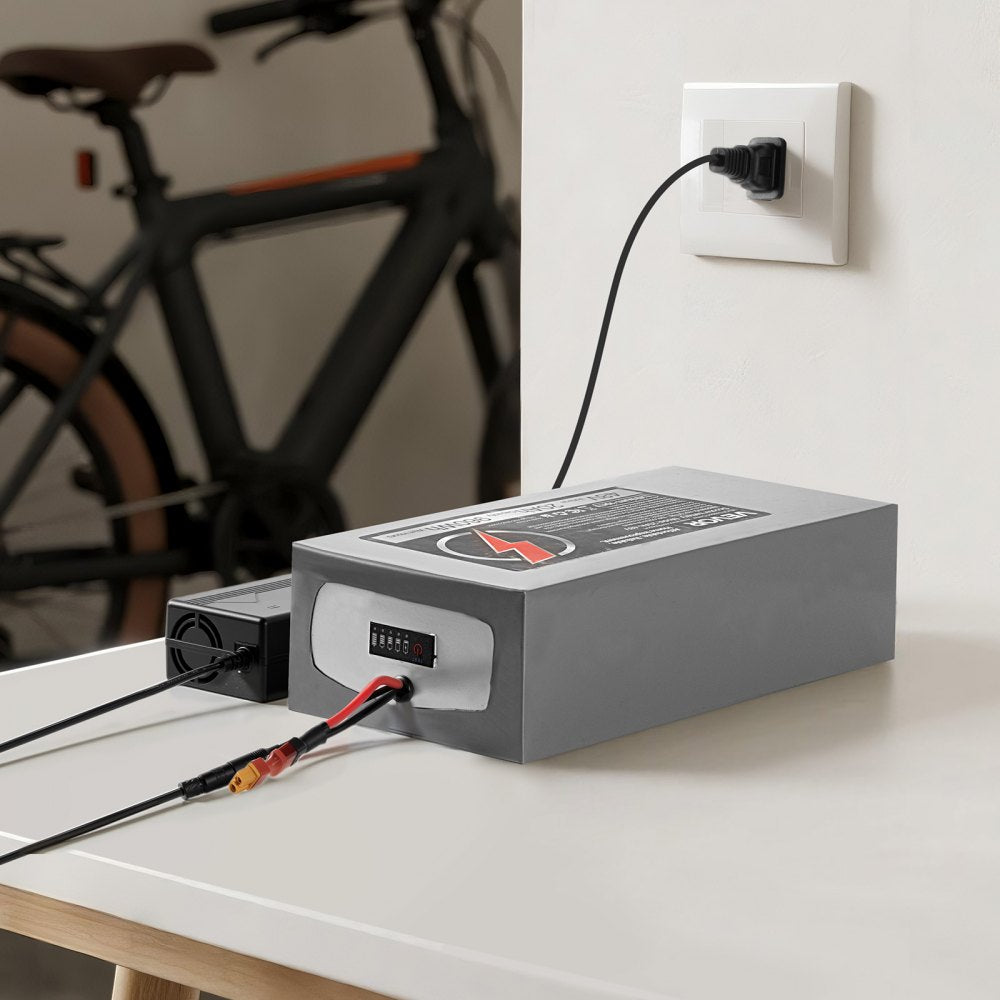VEVOR 48V Electric Scooter Battery, 20Ah, Ebike Lithium Battery Pack with 30A BMS, Charger, T-Plug Expansion Cable