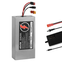 VEVOR 48V Electric Scooter Battery, 20Ah, Ebike Lithium Battery Pack with 30A BMS, Charger, T-Plug Expansion Cable