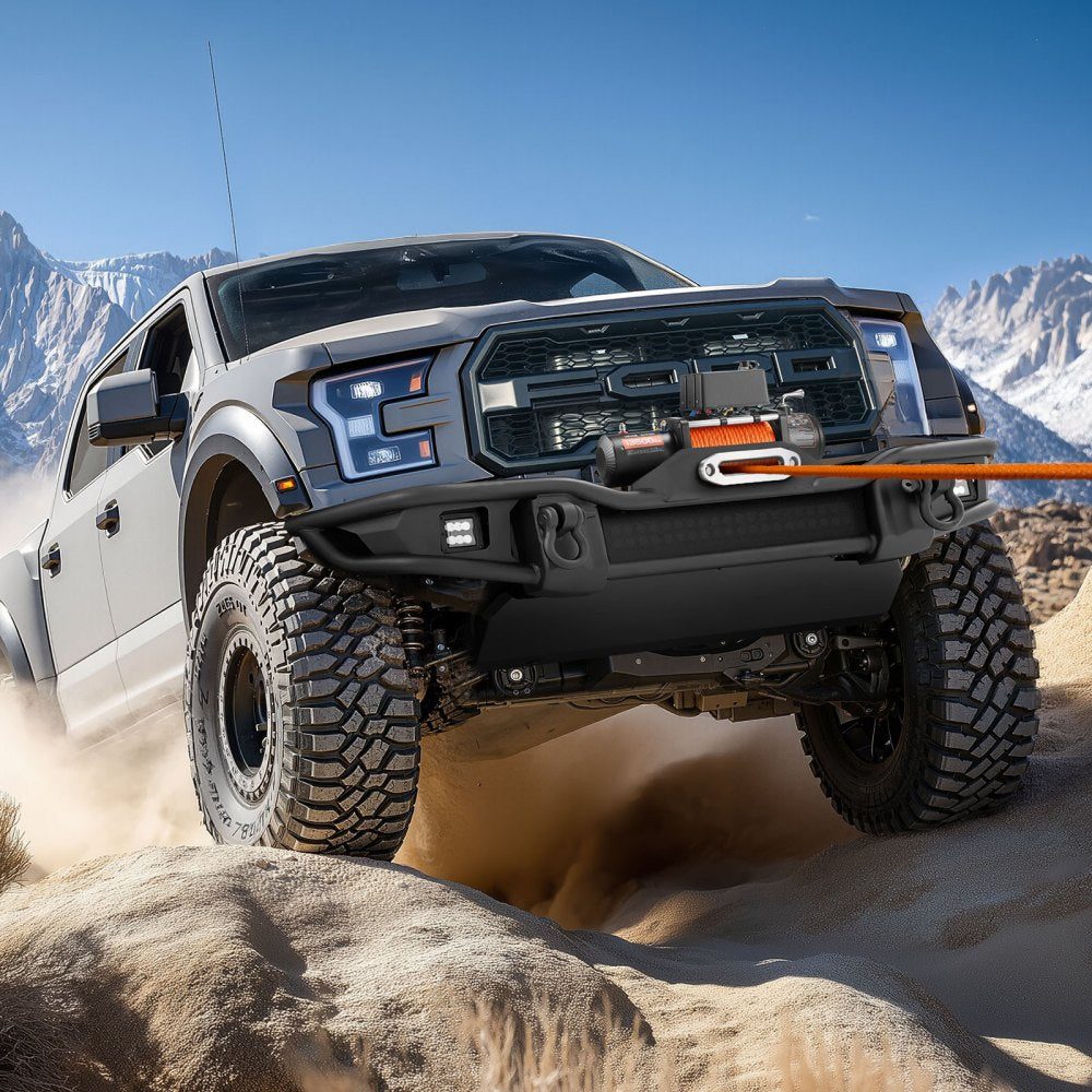 VEVOR Electric Winch, 13500 lbs Load Capacity, 12V DC Truck Winch with Φ3/8 in x 80 ft Synthetic Rope, Wireless & Wired