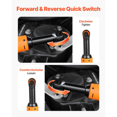 VEVOR Cordless Ratchet Wrench, 3/8 inch Drive, 240 RPM, up to 33 ft-lbs of Torque, Extended Battery Powered Electric