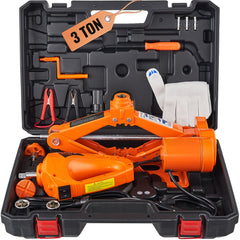 VEVOR Electric Car Jack, 3 Tons /6600 lbs Scissor Jack with Electric Impact Wrench, 12V Car Jack with Double Saddles