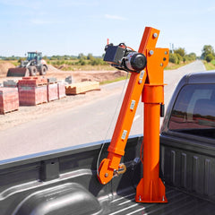 VEVOR Electric Truck Crane, 2200 lbs Pickup Truck Crane with 12V 6000 lbs Electric Winch, 360° Rotating Telescopic