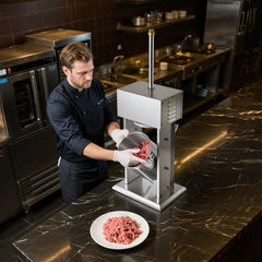 VEVOR Electric Sausage Stuffer, 22 LBS / 10 L Vertical Meat Stuffer, Stepless Speed Control and Foot Pedal, Stainless