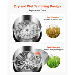 VEVOR Electric Bud Leaf Trimmer, 2-in-1 Manual & Electric, 16 in Bud Trimmer with Stainless Steel Blades, Visual