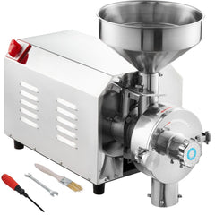VEVOR Soybean Grinder Commercial Grinding Machine for Spices 3000W Corn Mill Grinder 100 KG/H Stainless Steel Corn