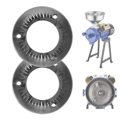 VEVOR 2PCS Grinding Sheets for Electric Grain Mill Grinder, Cast Iron Dry Grinding Discs, Replacement Grinding Plates