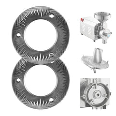 VEVOR 2PCS Grinding Sheets for Electric Grain Mill Grinder, Cast Iron Dry Grinding Discs, Replacement Grinding Plates