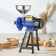 VEVOR Electric Grain Mill Grinder, 3000W Spice Grinders, Commercial Corn Mill with Funnel, Thickness Adjustable Powder