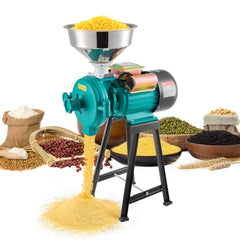 VEVOR Electric Grain Mill Grinder, 110 lbs/H Commercial Spice Grinders, 1500W Cast Iron Pulverizer Powder Machine with