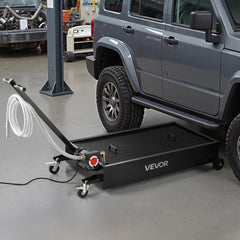 VEVOR Low Profile Oil Drain Pan, 20 Gallon Capacity, Rolling Oil Drain Pan with Electric Pump & 7.2 ft Hose, Leak-proof