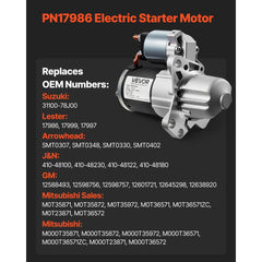 VEVOR Starter 17986, Starter Motor Replacement Compatible with Buick 3.6L V6 06-08, Cadillac SRX 3.0L V6 10-11