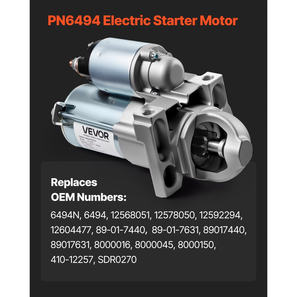 VEVOR Starter 6494, Starter Motor Replacement Compatible with Buick Rainier V8 5.3L 2004-2007, Cadillac Escalade V8