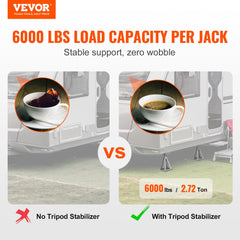 VEVOR RV Stabilizer Jacks, 4 Pack Aluminum RV Leveling Jacks, RV Stack Jacks for RV Travel Trailer Camper, Single Screw
