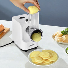VEVOR Electric Cheese Grater Salad Maker, 200W Salad Shooter, Electric Vegetable Slicer Shredder Chopper for Fruits