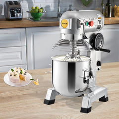 VEVOR Commercial Food Mixer, 15Qt Commercial Mixer with Timing Function, 500W Stainless Steel Bowl Heavy Duty Electric
