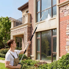VEVOR 9 FT Pressure Washer Telescoping Wand, 3-Section with Power Washer Extension Wands, 7 Nozzles, Hose Adapter