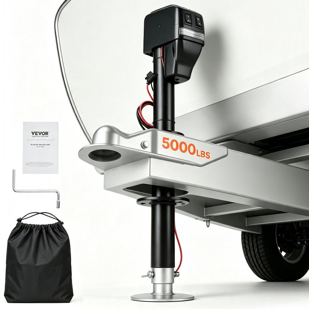 VEVOR Electric Trailer Jack, Power Tongue Jack Weight Capacity 4000 lbs, 9.84"-33.85" Electric Tongue Jack with