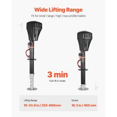VEVOR Electric Trailer Jack, 5000 lbs, Heavy Duty RV Electric Power Tongue Jack with 2 Way Connector, Manual Crank