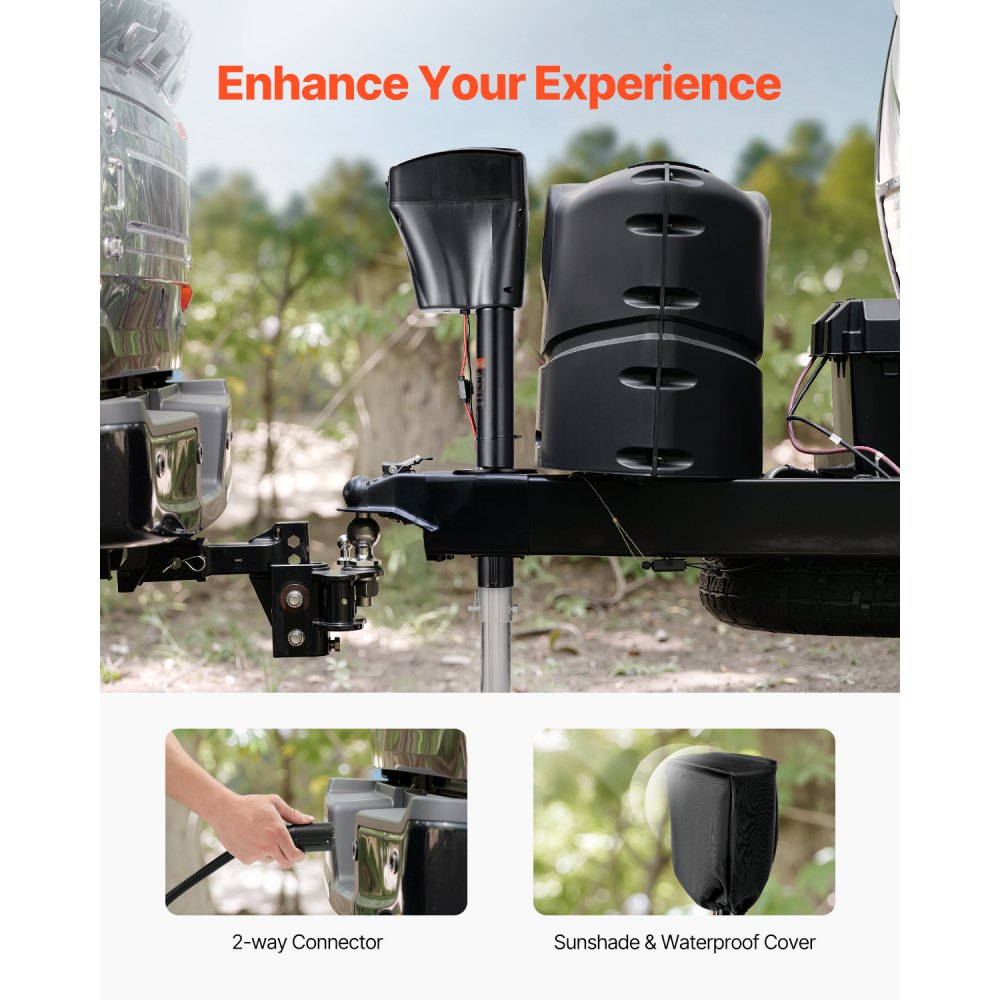 VEVOR Electric Trailer Jack, 5000 lbs, Heavy Duty RV Electric Power Tongue Jack with 2 Way Connector, Manual Crank