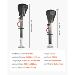 VEVOR Electric Trailer Jack, 5000 lbs, Heavy Duty RV Electric Power Tongue Jack with 2 Way Connector, Manual Crank