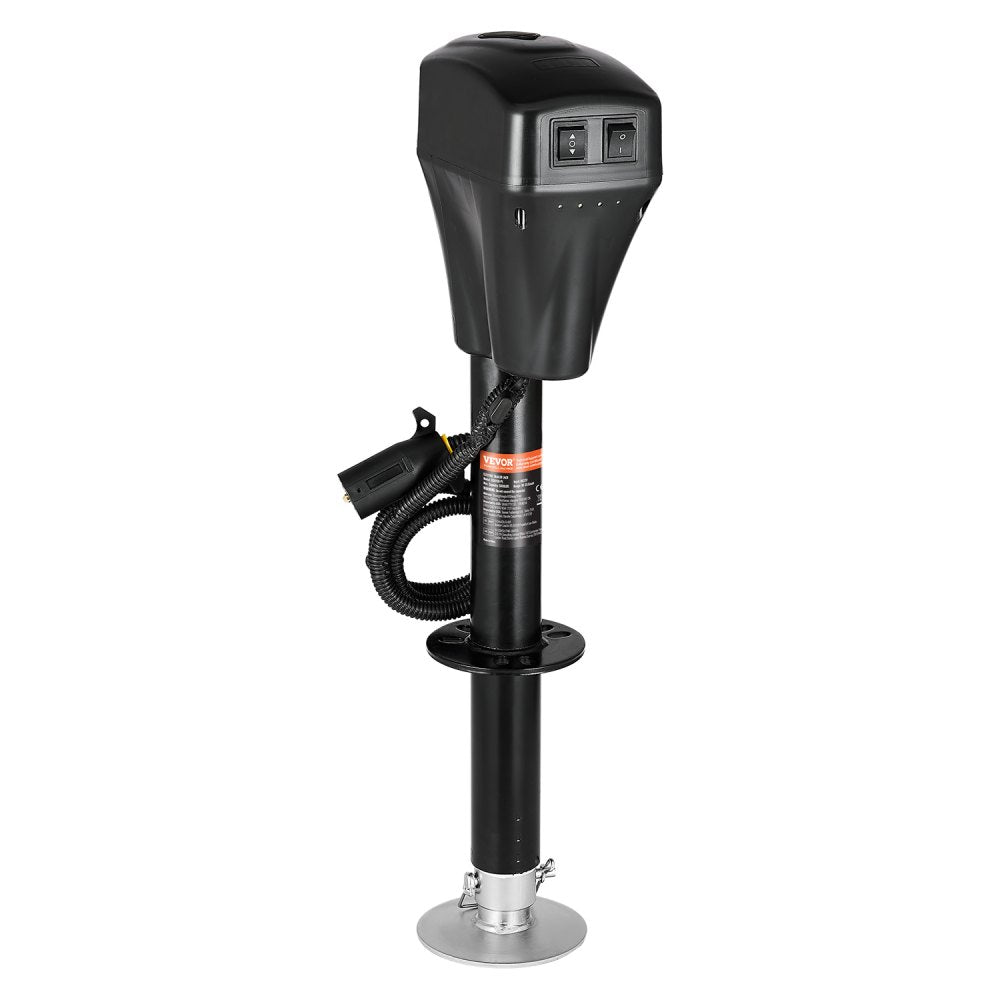 VEVOR Electric Trailer Jack, 5000 lbs, Heavy Duty RV Electric Power Tongue Jack with 7-pin Connector, Manual Crank