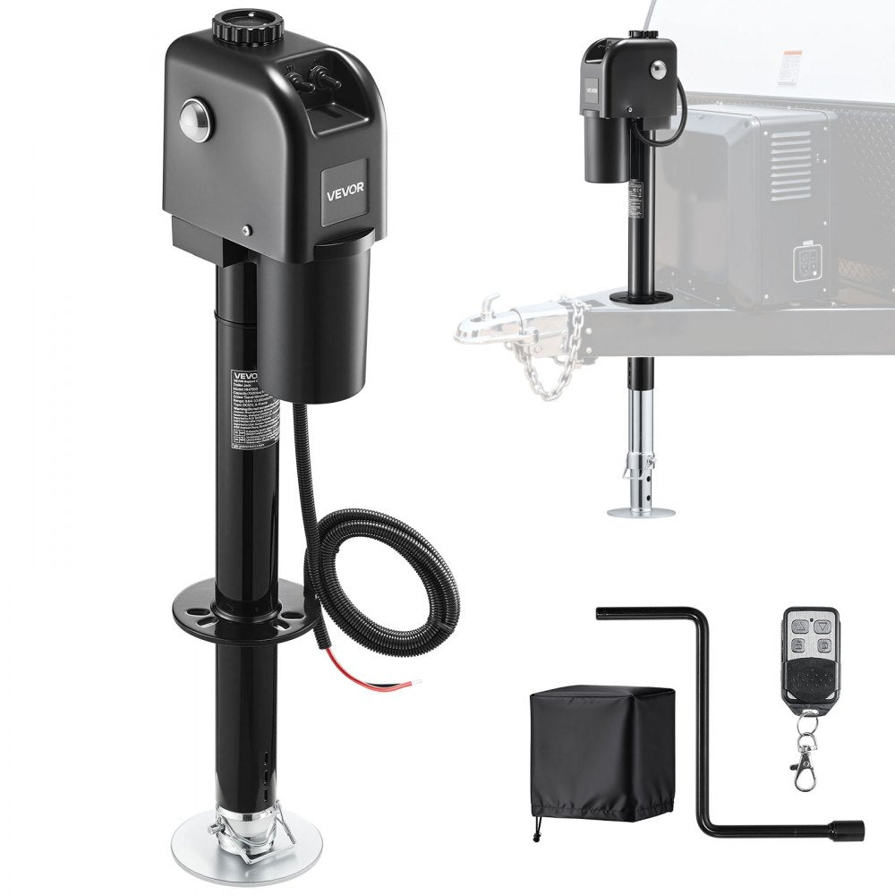VEVOR Electric Trailer Jack, 7500 lbs Capacity, Electric Power Tongue Jack with Waterproof Protective Cover & LED Light