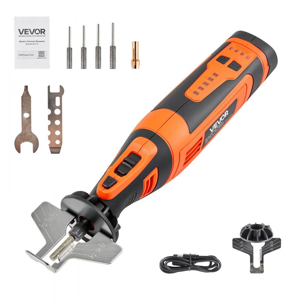 VEVOR Cordless Chainsaw Sharpener, 5-Speed Adjustable Electric Saw Chain Sharpener 5000-30000 RPM, Rechargeable