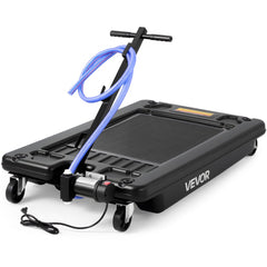 VEVOR Low Profile Oil Drain Pan, 17 Gallon Capacity, Rolling Oil Drain Pan with Electric Pump, 7.2 ft Hose & T Folding