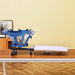 VEVOR Screen Printing Machine 4 Color 1 Station Silk Screen Printing Press, 21.3 x 17.7 in, 360° Rotatable, Accurate