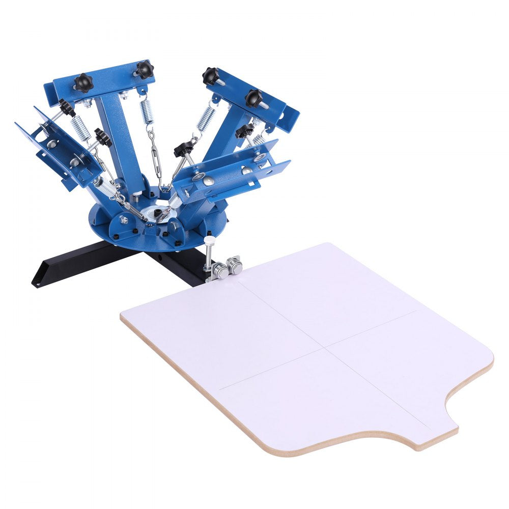 VEVOR Screen Printing Machine 4 Color 1 Station Silk Screen Printing Press, 21.3 x 17.7 in, 360° Rotatable, Accurate