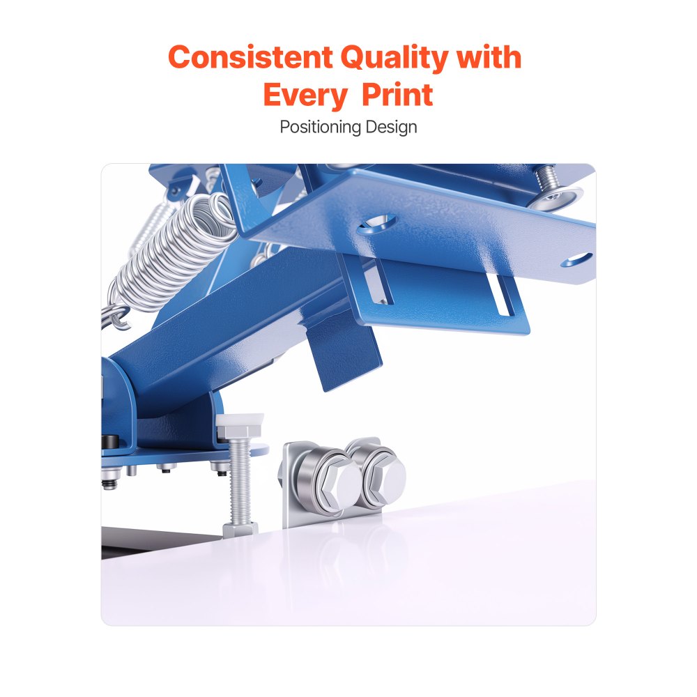 VEVOR Screen Printing Machine 4 Color 2 Station Silk Screen Printing Press, 21.3 x 17.7 in, 360° Rotatable, Accurate