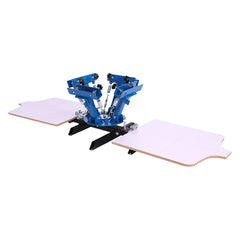 VEVOR Screen Printing Machine 4 Color 2 Station Silk Screen Printing Press, 21.3 x 17.7 in, 360° Rotatable, Accurate