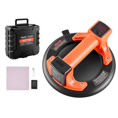 VEVOR Electric Suction Cup, 8-Inch Vacuum Glass Lifter with Digital Display for Suction Power & Battery Level, 440 lbs