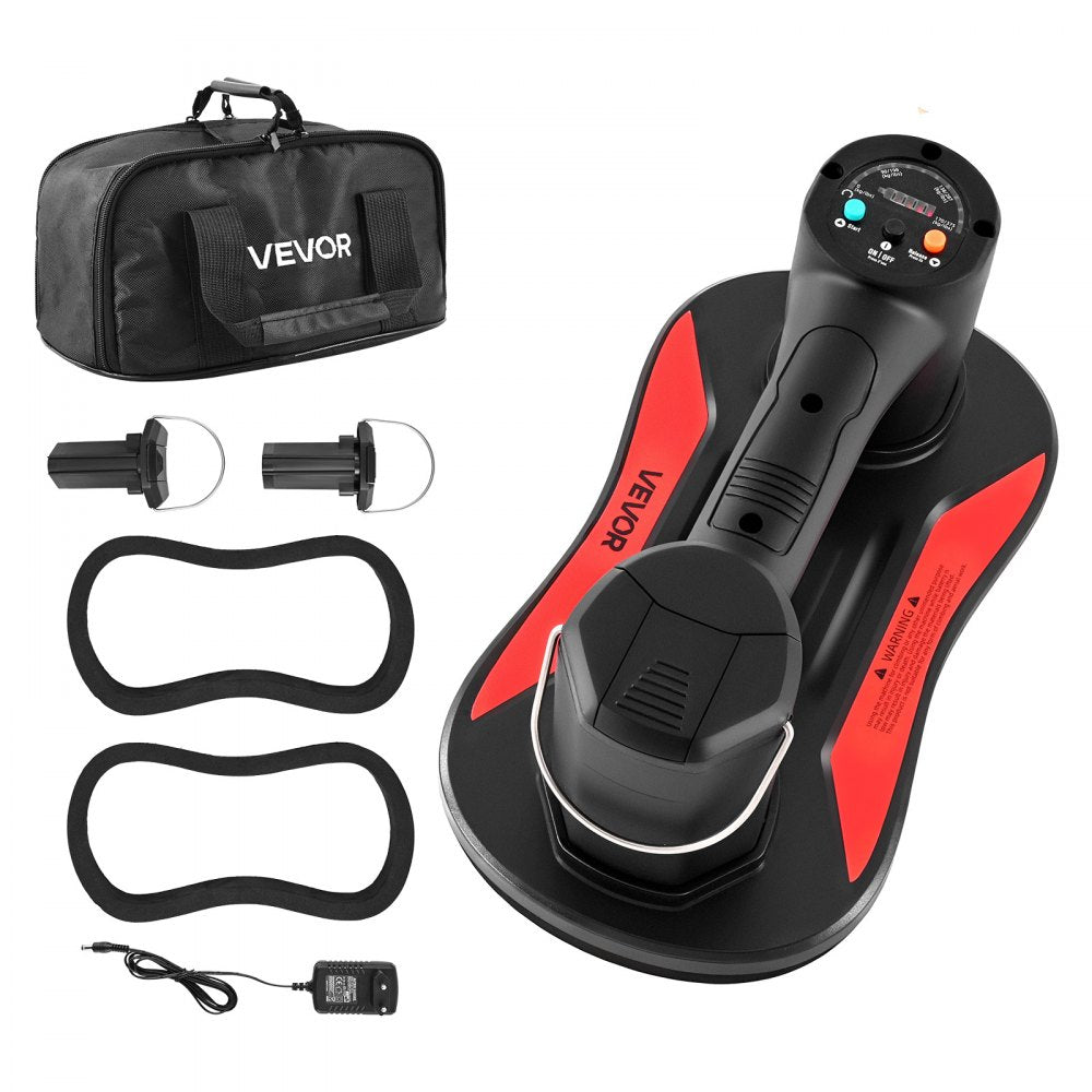 VEVOR Electric Vacuum Suction Cup, 375 lbs Max Lifting Capacity, Vacuum Glass Lifter with Digital Display, Heavy Duty