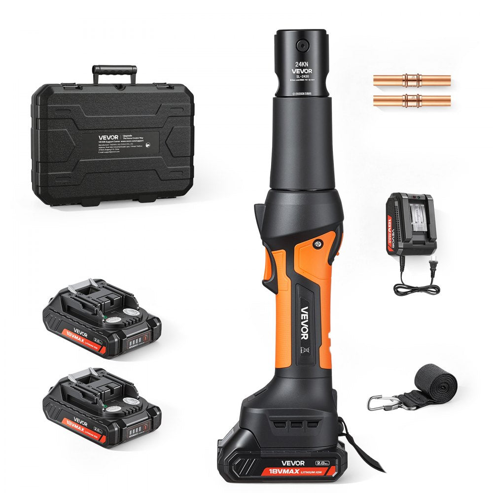 VEVOR Press Tool, 18V Electric Pipe Crimping Tool, 24KN Compact Stable Output, 360 ° Rotating Head, Straight-Style