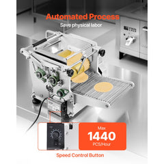 VEVOR Electric Tortilla Maker, Automatic Corn Tortilla Making Machine with Non-Stick Coating and Two Molds(4 in + 6