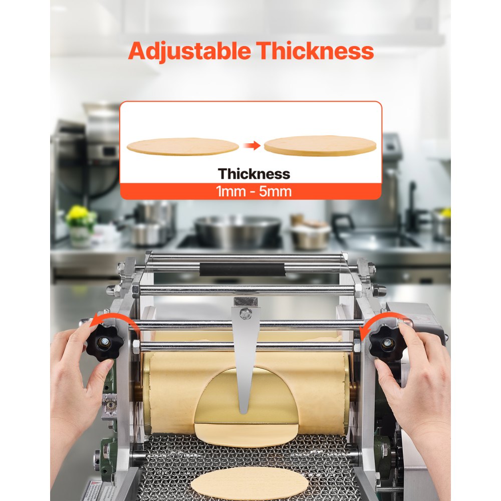 VEVOR Electric Tortilla Maker, Automatic Corn Tortilla Making Machine with Non-Stick Coating and Two Molds(4 in + 6