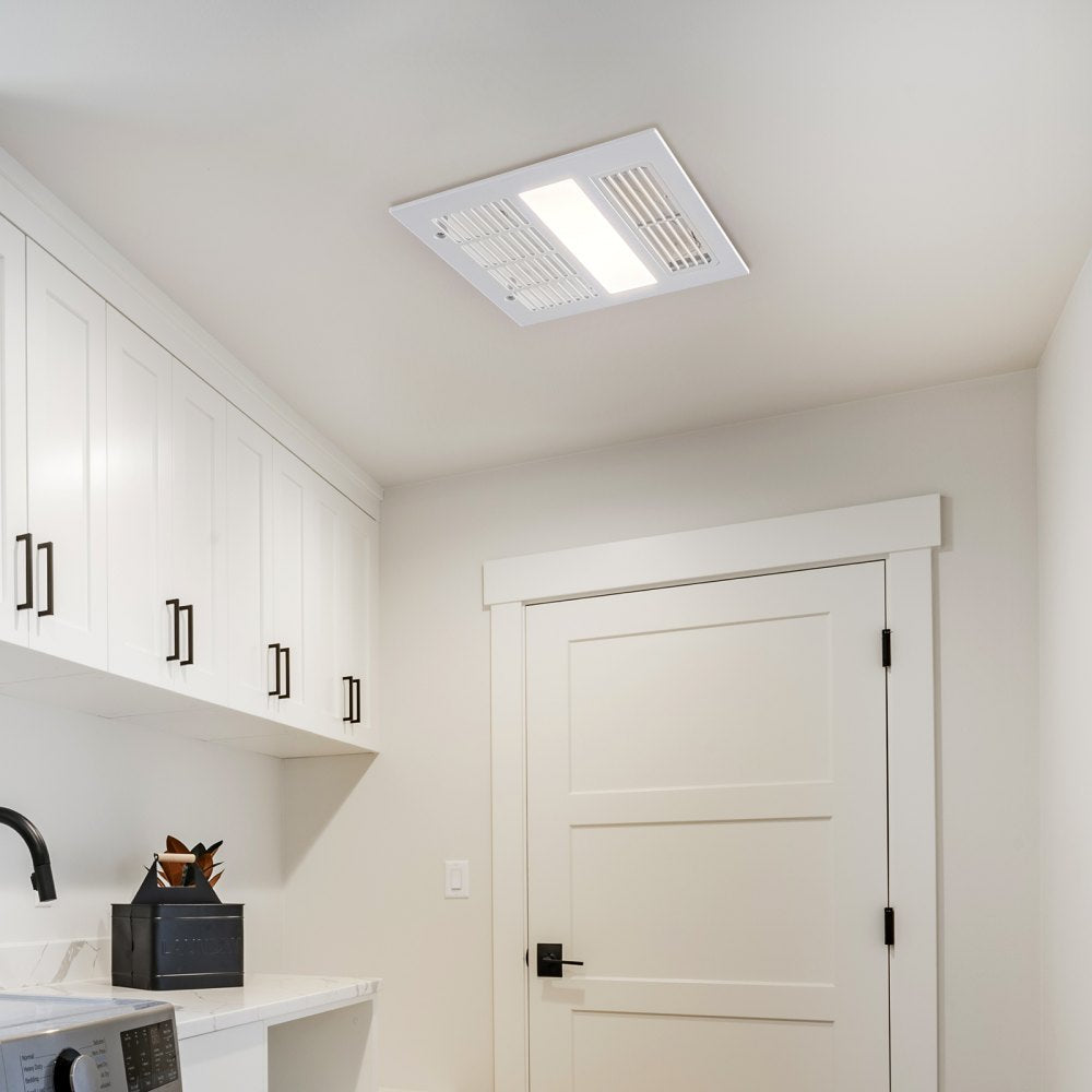 VEVOR Bathroom Exhaust Fan, 1500W Heating, 110 CFM High-Efficiency Ventilation, 1.5sones Low Noise Operation