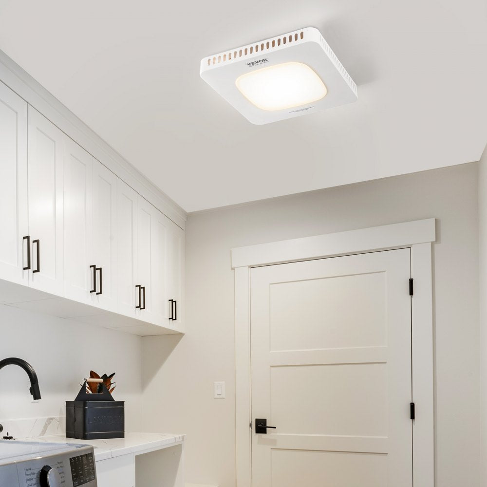 VEVOR Bathroom Exhaust Fan, 110 CFM High-Efficiency Ventilation, 1.5sones Low Noise Operation All-Copper Motor