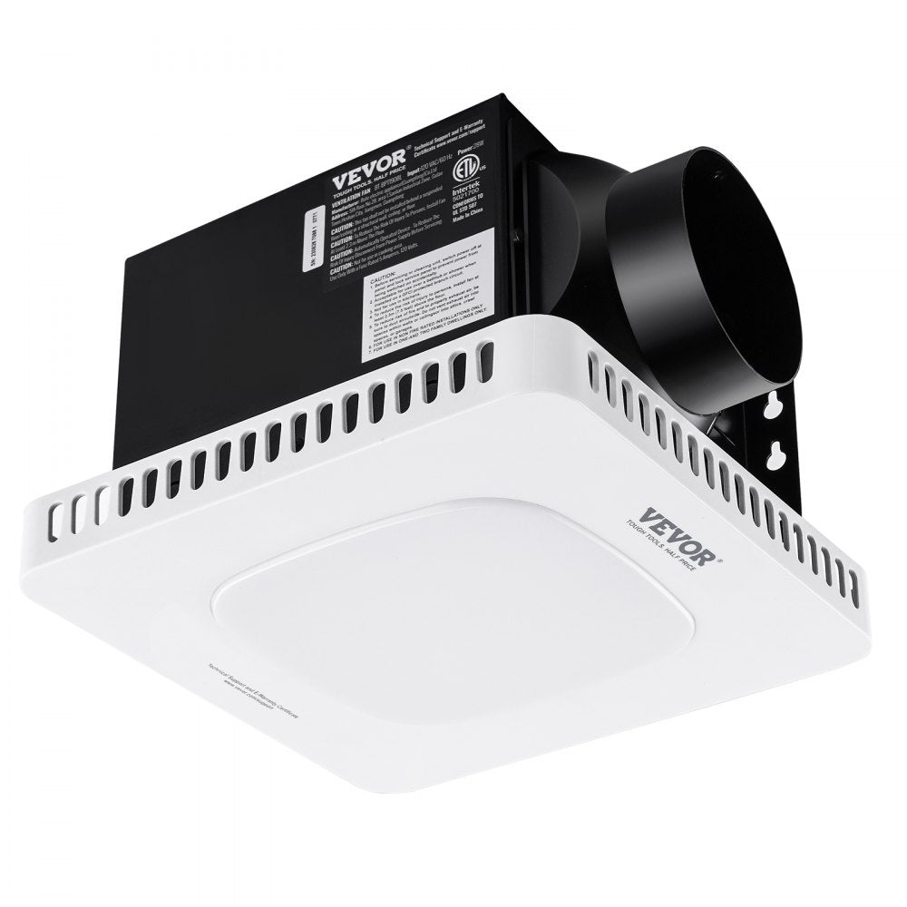 VEVOR Bathroom Exhaust Fan, 110 CFM High-Efficiency Ventilation, 1.5sones Low Noise Operation All-Copper Motor