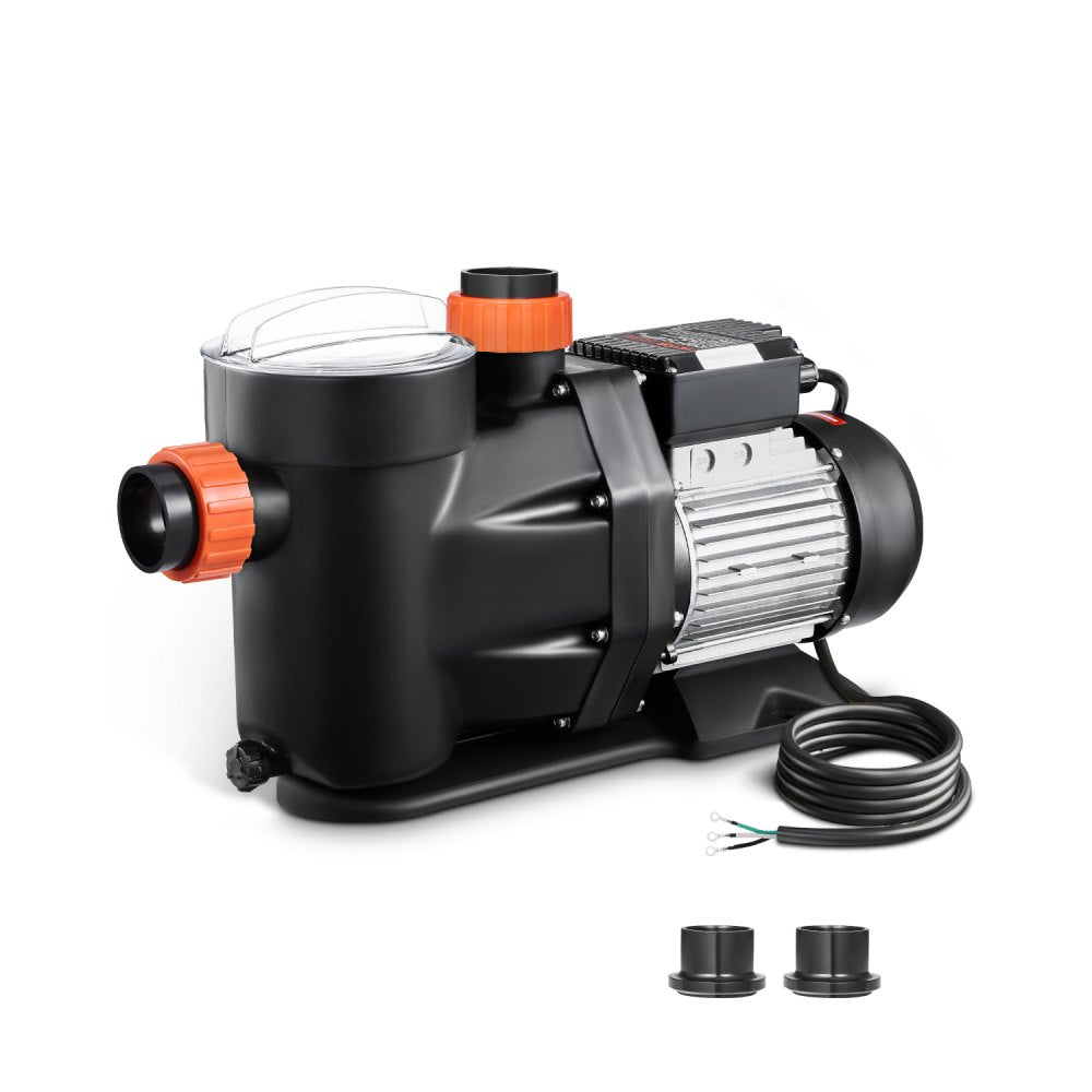 VEVOR Above Ground Pool Pump, 3 HP, 149 GPM Max Flow Single Speed Swimming Pool Pump, 220V 3450 RPM 42 ft Max Head Lift