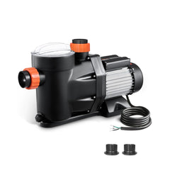 VEVOR Above Ground Pool Pump, 1.5HP, 122 GPM Max Flow Single Speed Swimming Pool Pump, 220V 3450 RPM 55 ft Max Head