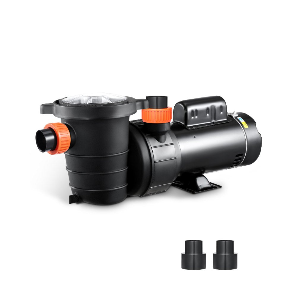 VEVOR Above Ground Pool Pump, 1.5HP/0.35HP, Dual Speed Swimming Pool Pump, High 110 GPM 54 ft Lift, Low 52 GPM 14 ft