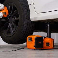 VEVOR Electric Car Jack, 5 Ton/11023 LBS Hydraulic Jack with Electric Impact Wrench, Portable Car Lift with Built-in