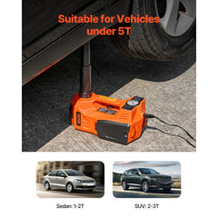 VEVOR Electric Car Jack, 5 Tons /11000 lbs, Electric Scissor Jack with Built-In Inflator, 12V Adjustable Tire Change