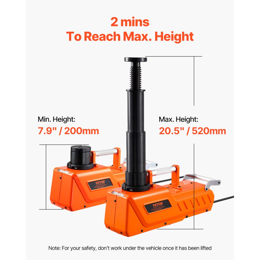 VEVOR Electric Car Jack, 15 Tons /33000 lbs, Adjustable Electric Scissor Jack with High Load Capacity, 12V Dual-Powered