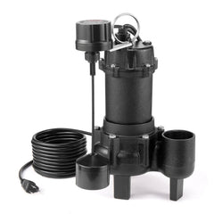 VEVOR Submersible Sewage Pump, 3/4 HP, 6000 GPH Cast Iron Sewage/Effluent Pump with Automatic Tethered Float Switch