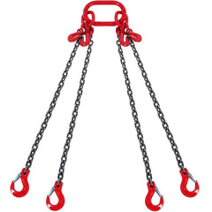 VEVOR Chain Sling, 1/4 inch x 5 ft Lifting Chains with Hooks, G80 Engine Chain Hoist Lifts, 6600 lbs/3 Ton Lifting