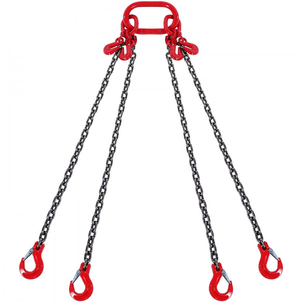 VEVOR Chain Sling, 5/16 inch x 10 ft Lifting Chains with Hooks, G80 Engine Chain Hoist Lifts, 11000 lbs/5 Ton Lifting