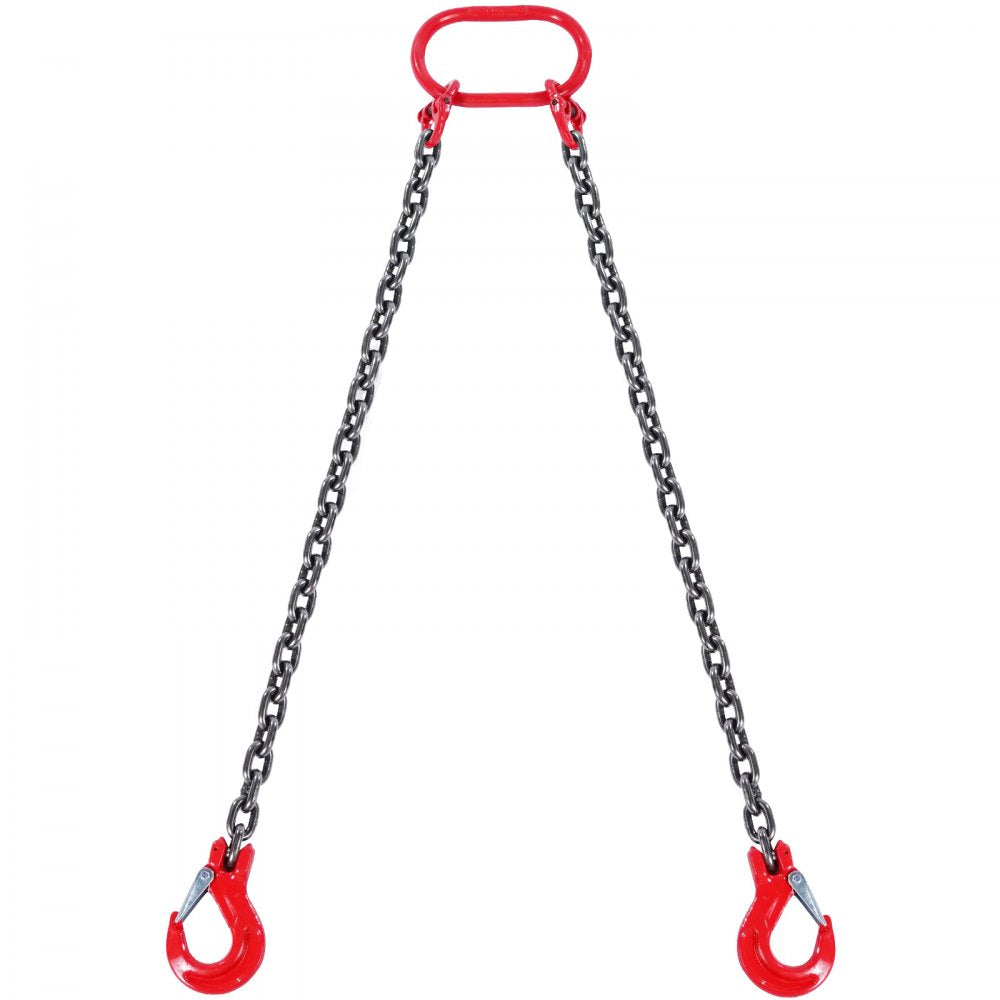 VEVOR Chain Sling, 5/16 inch x 5 ft Lifting Chains with Hooks, G80 Engine Chain Hoist Lifts, 6600 lbs/3 Ton Capacity